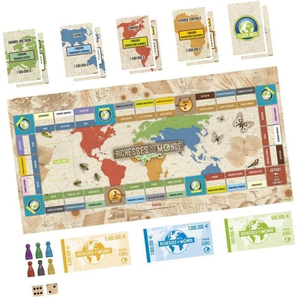 LANSAY - RICHESSES DU MONDE GREEN - Brädspel - 2 till 6 spelare - Från 8 år