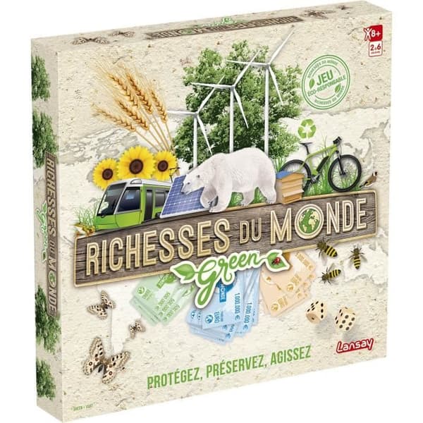 LANSAY - RICHESSES DU MONDE GREEN - Brädspel - 2 till 6 spelare - Från 8 år
