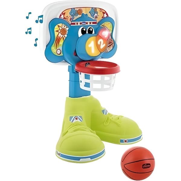 Elephant Basketball Hoop - CHICCO - Utvecklar koordination och precision - För barn från 24 månader och uppåt