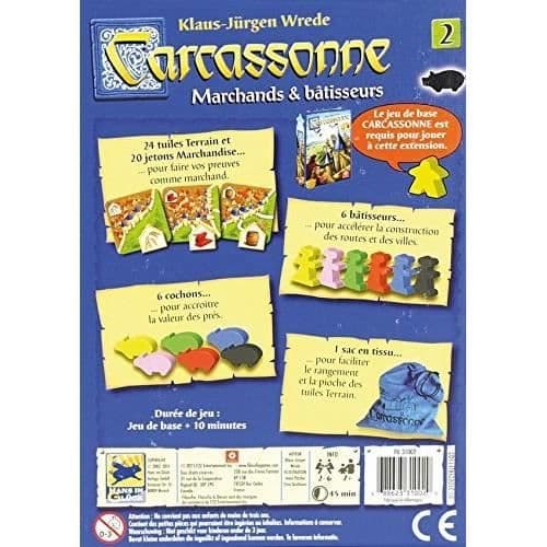 Z-Man-spel | Carcassonne - Förlängning 2 Handlare och byggare | Brädspel | Från 7 år | 2 till 6 spelare | 40 minuter