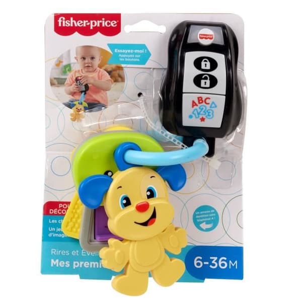 Elektronisk utvecklingsleksak - FISHER PRICE - Mina första nycklar - Gul - Blandad - Från 6 månader