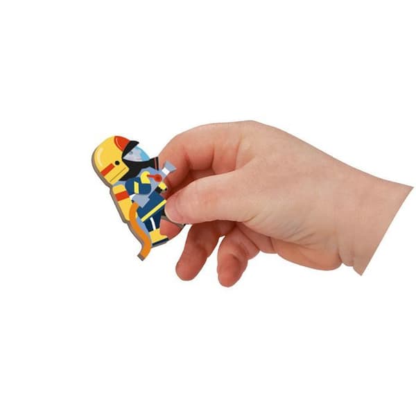 Magnéti'Book Firefighters - Magnetiskt utbildningsspel 60 magneter + 18 modeller - Barnleksak i FSC-kartong - Från 3 år
