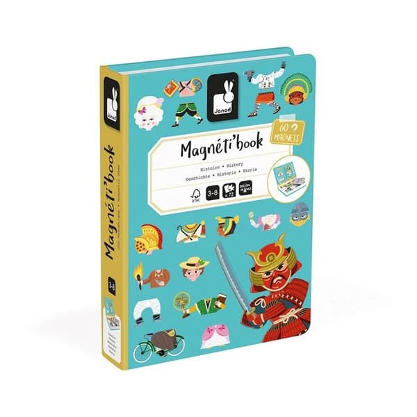 Magnéti'Book History - Magnetiskt utbildningsspel 60 magneter + 12 modeller - Barnleksak i FSC-kartong - Från 3 år