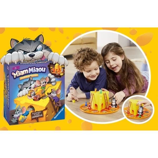 Brädspel - Ravensburger - Miam Miaou - Ostloppet - Barn 3 år - 2 till 4 spelare