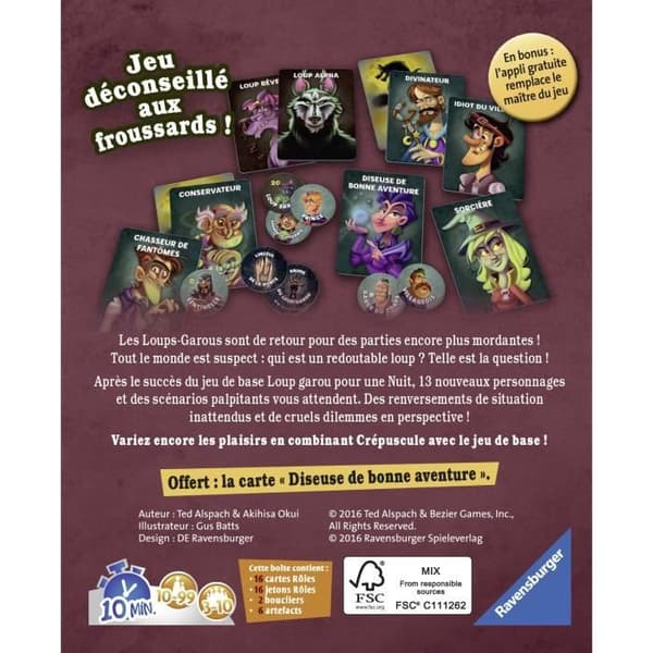 Werewolf for a Twilight - Ravensburger - Festspel för barn och vuxna - Rollspel - 3 till 10 spelare från 10 år