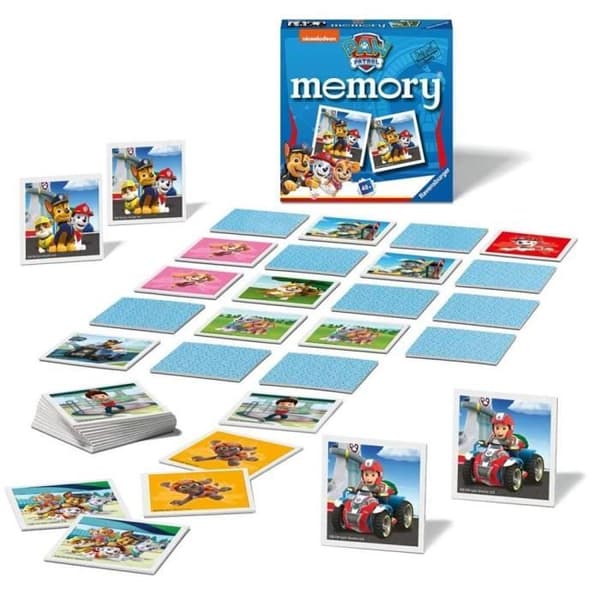Paw Patrol Ravensburger minnesspel - 48 bildkort för barn från 3 år och uppåt