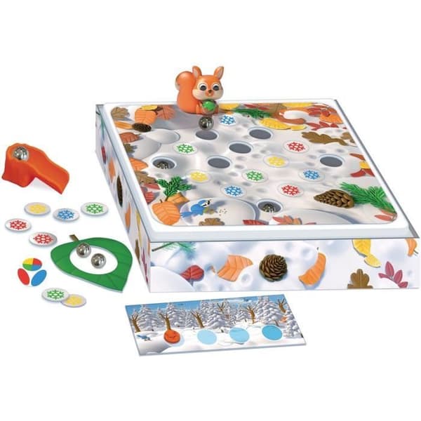 SOS Noisettes, Cooperative Game, brädspel för barn och familjer, Retrouve Les Noisettes, 2 till 4 spelare, från 4 år, Nathan