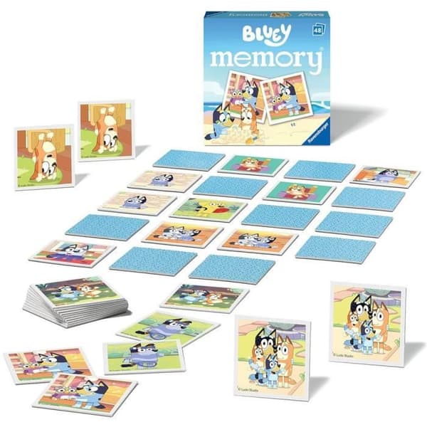Brädspel - RAVENSBURGER - Mini Memory® Bluey - 48 bildkort - Främjar koncentrationen
