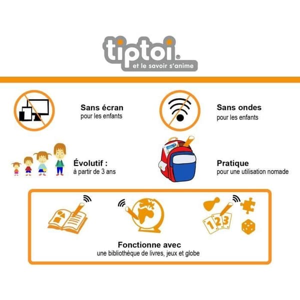 Tiptoi® Interactive book Jag upptäcker dinosaurier - Elektroniskt pedagogiskt spel, utan skärm - Från 4 år - 00145 -