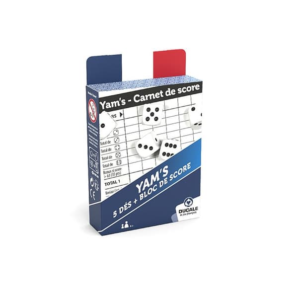 DUCALE The French Game: "YAM'S WITH BLOCK OF SCORE".