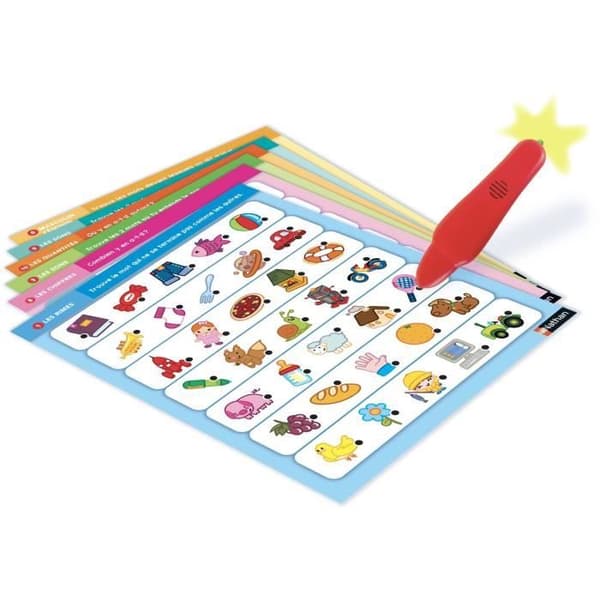 Elektroniskt pedagogiskt spel - NATHAN - Elektrobokstäver och siffror - För barn från 3 år och uppåt - Flerfärgad
