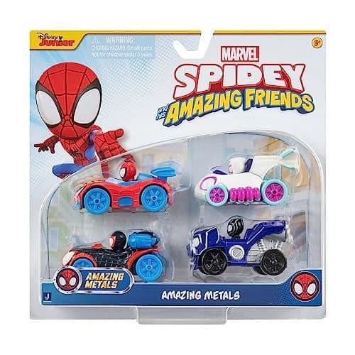 PACK MED 4 FORDON SPIDEY OCH HANS FANTASTISKA VÄNNER DIECAST SNF0200