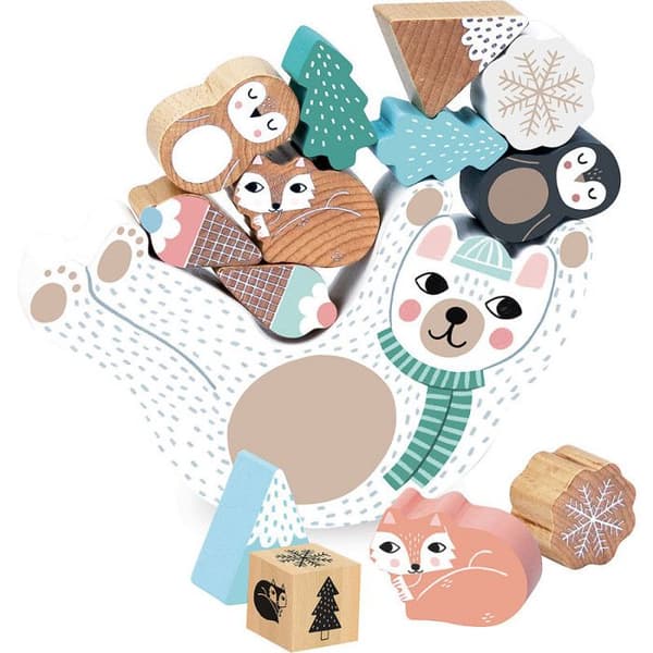 Brädspel - Eddy Bear Balancing Game - Michelle Carlslund - 20 x 20 x 4 cm - Flerfärgad