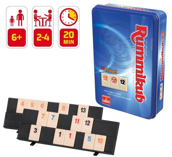 Brädspel - Rummikub brädspel - 926327 - Goliath - Original metalllåda - Från 6 år