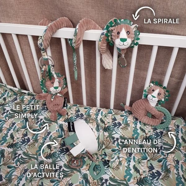 Babyleksak - LES DEGLINGOS - Jélékros lejonaktivitetsspiral - Flerfärgad - Blandat - Blandade material