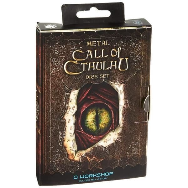 Unbekant Atelier de Q qwomct35 Metall Call of Cthulhu Tärningar Lot av 7 tärningar - Q-WORKSHOPSMCT35