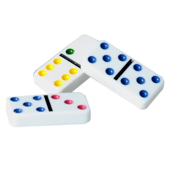DOUBLE 6 Colorful Dominoes Game - ENGELHART - Stort brädspel - Flerfärgat - 30 min - 2 spelare eller fler