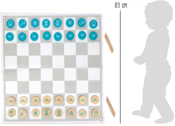 Brädspel - SMALL FOOT - Aktiv pjäs och schack - Flerfärgad - Utomhus - 37 bitar