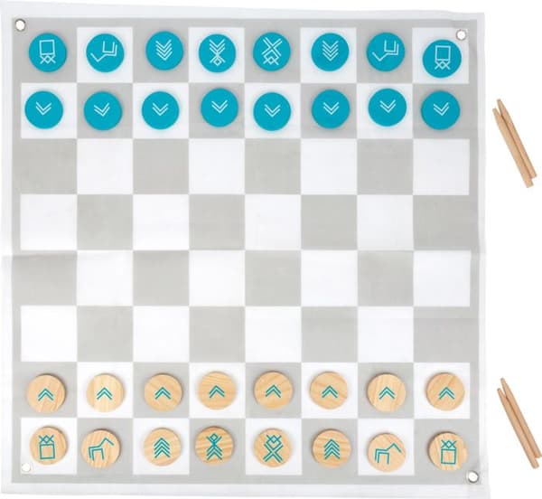 Brädspel - SMALL FOOT - Aktiv pjäs och schack - Flerfärgad - Utomhus - 37 bitar