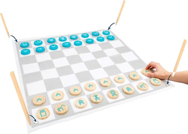 Brädspel - SMALL FOOT - Aktiv pjäs och schack - Flerfärgad - Utomhus - 37 bitar