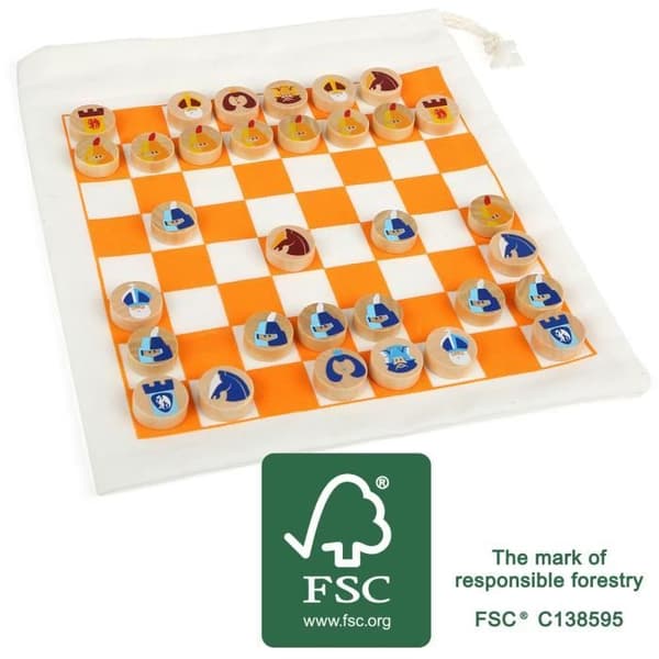 Resespel - SMALL FOOT - Schack - Barn - Blandat - Orange