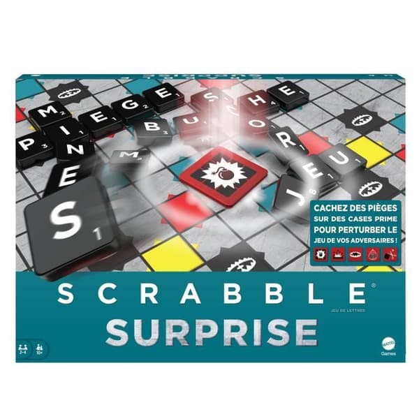 Mattel Games - Scrabble Surprise - Bräd- och bokstavsspel - Från 10 år