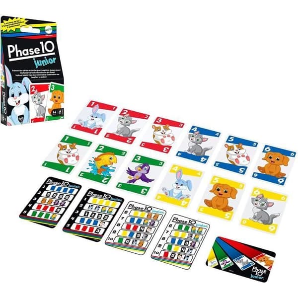 Brädspel - MATTEL - GXX06 - Fas 10 Junior - 56 kort - Från 3 år - Blandat