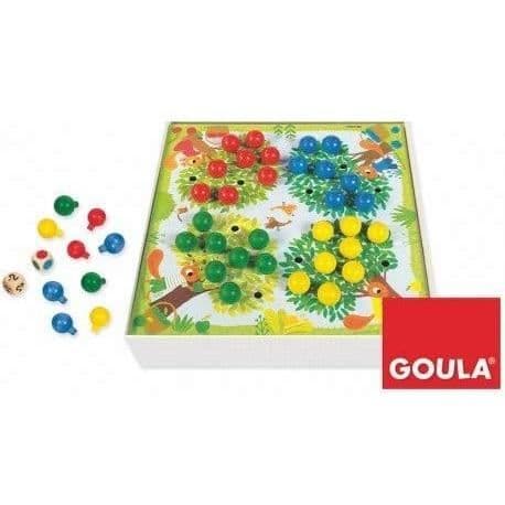 Pedagogiskt spel - GOULA - Räkna träd - Trääpplen och tärningar