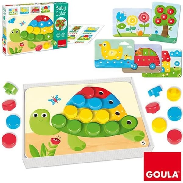 Pusselspel - GOULA - Babyfärg - Flerfärgad - Blandad - Grön