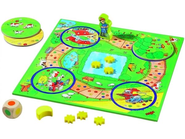 HABA - Min första spelskatt - 10 spel i ett med trädelar, 4686