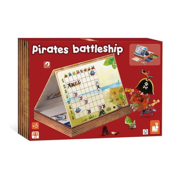Brädspel - JANOD - Pirate Naval Battle - Ålder 5 och uppåt - Röd - Flerfärgad - 20 min - Inomhus