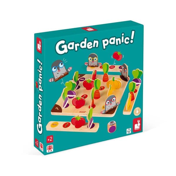 Trädgård Panic Brädspel! - JANOD - Trä - Från 3 år - Lära sig färger och observation