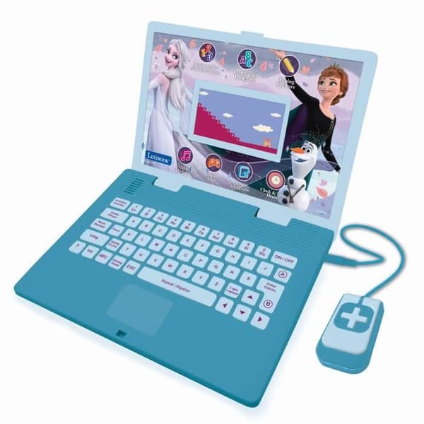 Tvåspråkig Frozen pedagogisk dator – 130 aktiviteter (franska-engelska) med färgskärm