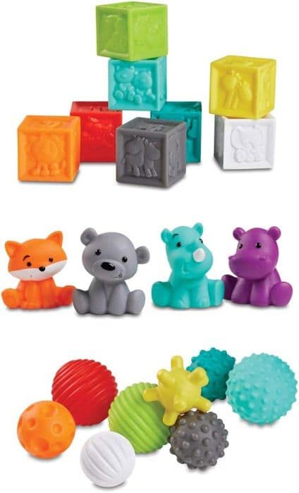 Infantino Sensory Balls Blocks & Buddies - 20 delar grundset