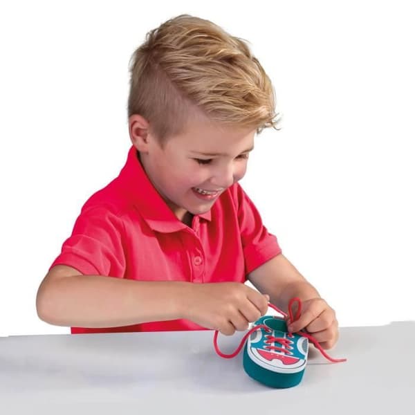 Pedagogiskt spel - SES CREATIVE - Jag lär mig knyta mina skosnören - Vit - Barn - Unik färg