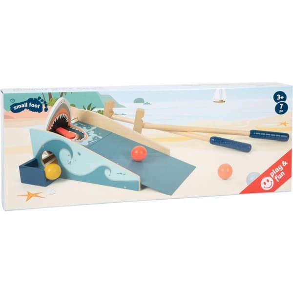 Minigolf trä arkadspel för barn Shark Attack