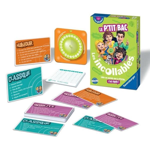LES INCOLLABLES Le P'tit bac - Ravensburger - Brädspel för barn - Revisited Petit Bac, originellt och roligt - Från 6 år