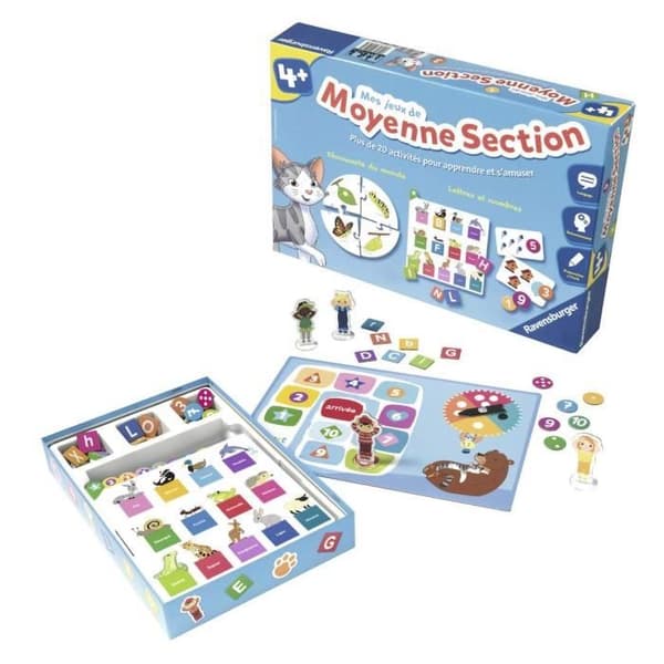 Mina mellansektionsspel - Komplett pedagogisk box - 20 aktiviteter program 2:a året dagis - Ravensburger - Från 4 år