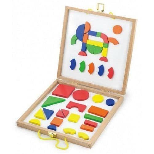 Magnetic Shapes Box - Nya klassiska leksaker - First Age Toy - Blandat - Gul - Barn