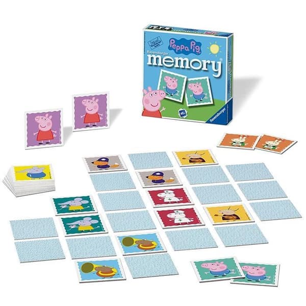 Peppa Pig Memory Game - Ravensburger - Mini Card Game - 48 Memory Picture Cards