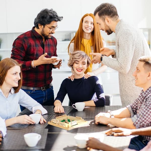 Shut The Box Brädspel - RELAXDAYS - Paket med 10 resespel - Naturligt-gröna trätärningar
