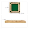 Miniatyrbild 4 av 6: Shut The Box Brädspel - RELAXDAYS - Paket med 10 resespel - Naturligt-gröna trätärningar