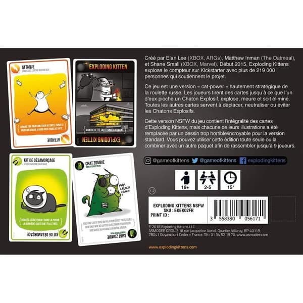 Kortspel - Exploding Kittens: NSFW Edition - Asmodee - Festspel för vuxna
