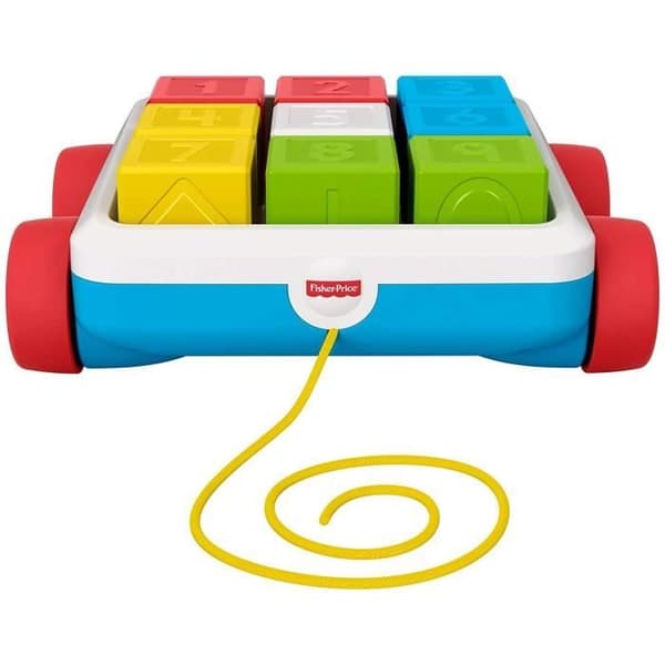 Tidig inlärningsleksak - FISHER PRICE - Mina vagnkuber att dra - 9 färgade kuber - från 6 månader