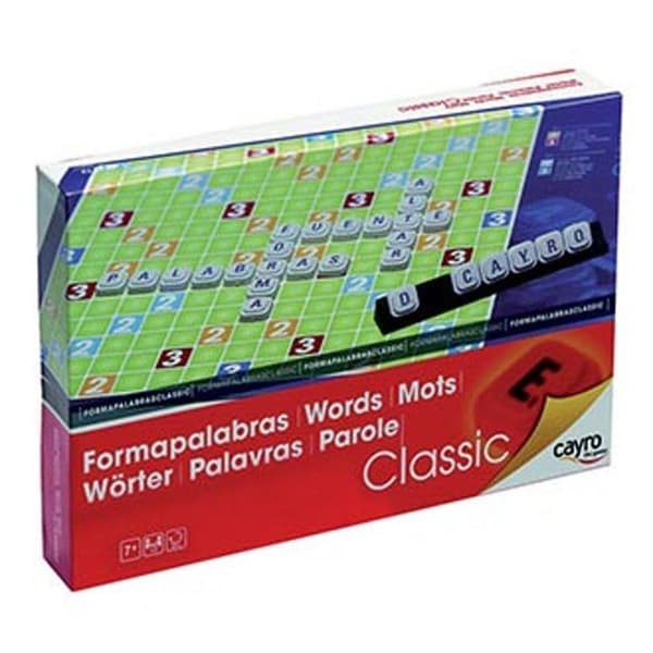Klassiskt ordspel - CAYRO - Scrabble - 102 bokstäver - 4 skärmar - 48x36 plastbräda