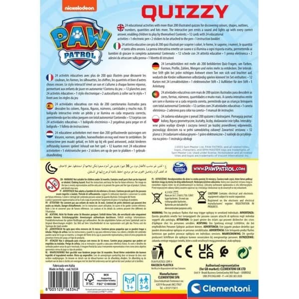 Interactive Quiz Game Paw Patrol Talking Pen Clementoni 3-6 år