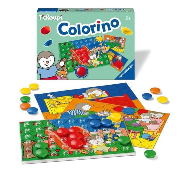 Colorino T'CHOUPI Pedagogiskt spel, Lära sig färger - Kreativa aktiviteter för barn - Ravensburger - Från 2 år