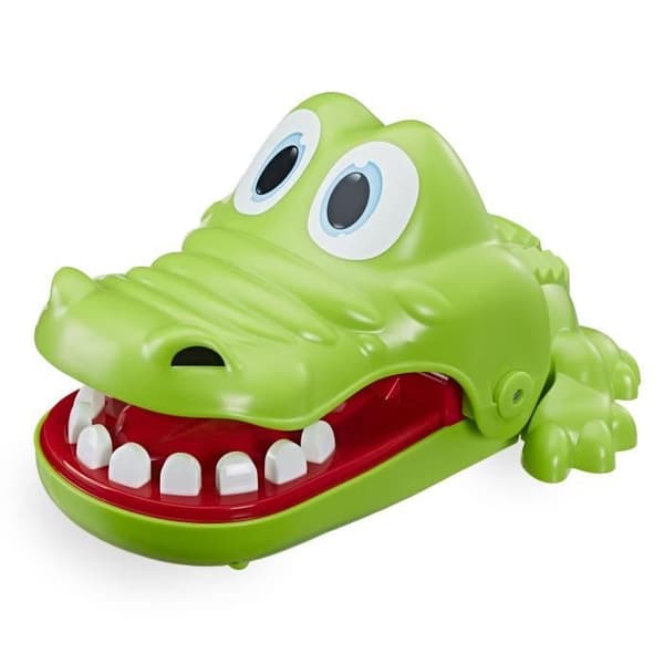 Croc' Dentist, Brädspel för små, Roligt spel, fransk version, Hasbro Gaming, från 4 år och uppåt