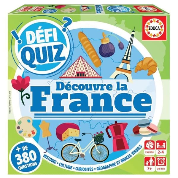 Fråge- och svarspel - EDUCA - Defi Quiz - Upptäck Frankrike