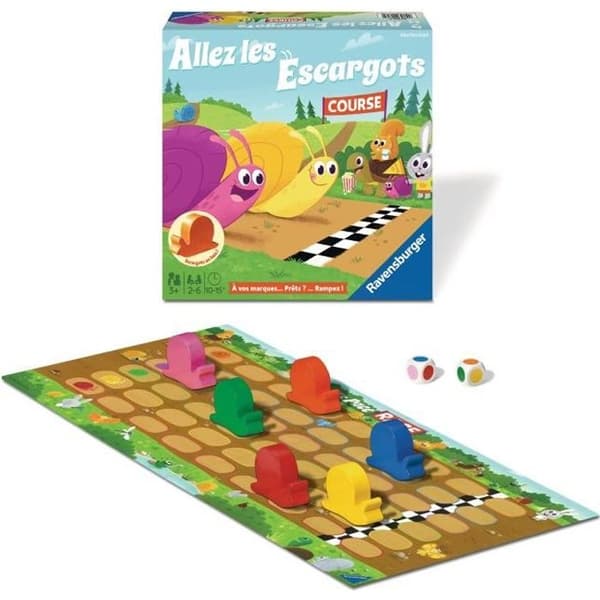 Go sniglar - Ravensburger - Brädspel för barn - Kursspel - 2 till 6 spelare - Från 3 år